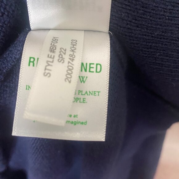 J.Crew  Pullover Zip Sweater Mens Navy L Cotton Preppy Casual - Picture 4 of 10